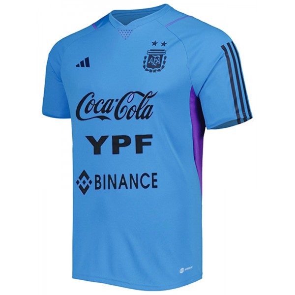 Argentina pre-match training jersey soccer uniform men's blue sportswear football kit top sports shirt 2023